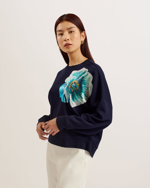 BAYLEYY-Tops-Sequin Graphic Sweat- Ted Baker Romania